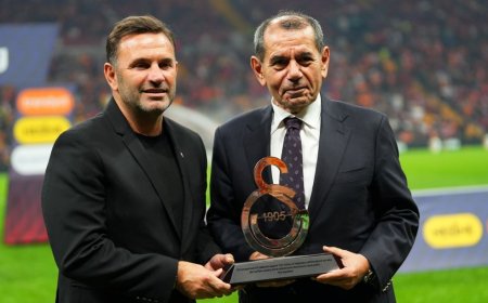 Okan Buruk'a 100. galibiyet plaketi